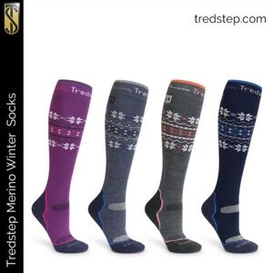 TREDSTEP Merino Winter Socks/color Navy/NWT